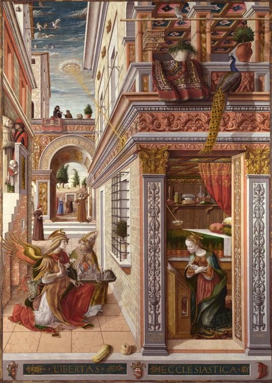 Carlo Crivelli Annunciation whit St Emidius (mk08) Sweden oil painting art